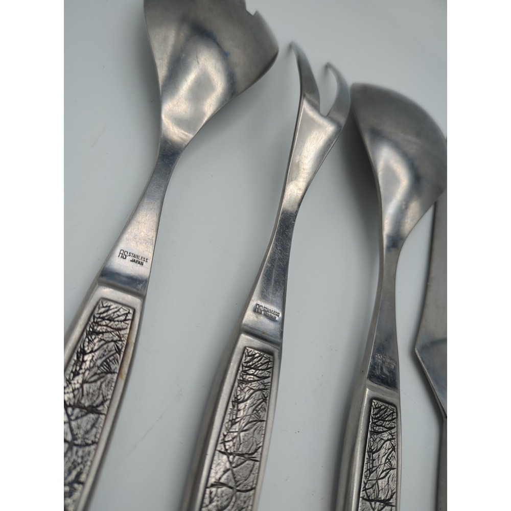 Arthur Salm Stainless Steel Hostess Serving Carving Salad‎ Set AS ASF3 MCM Japan